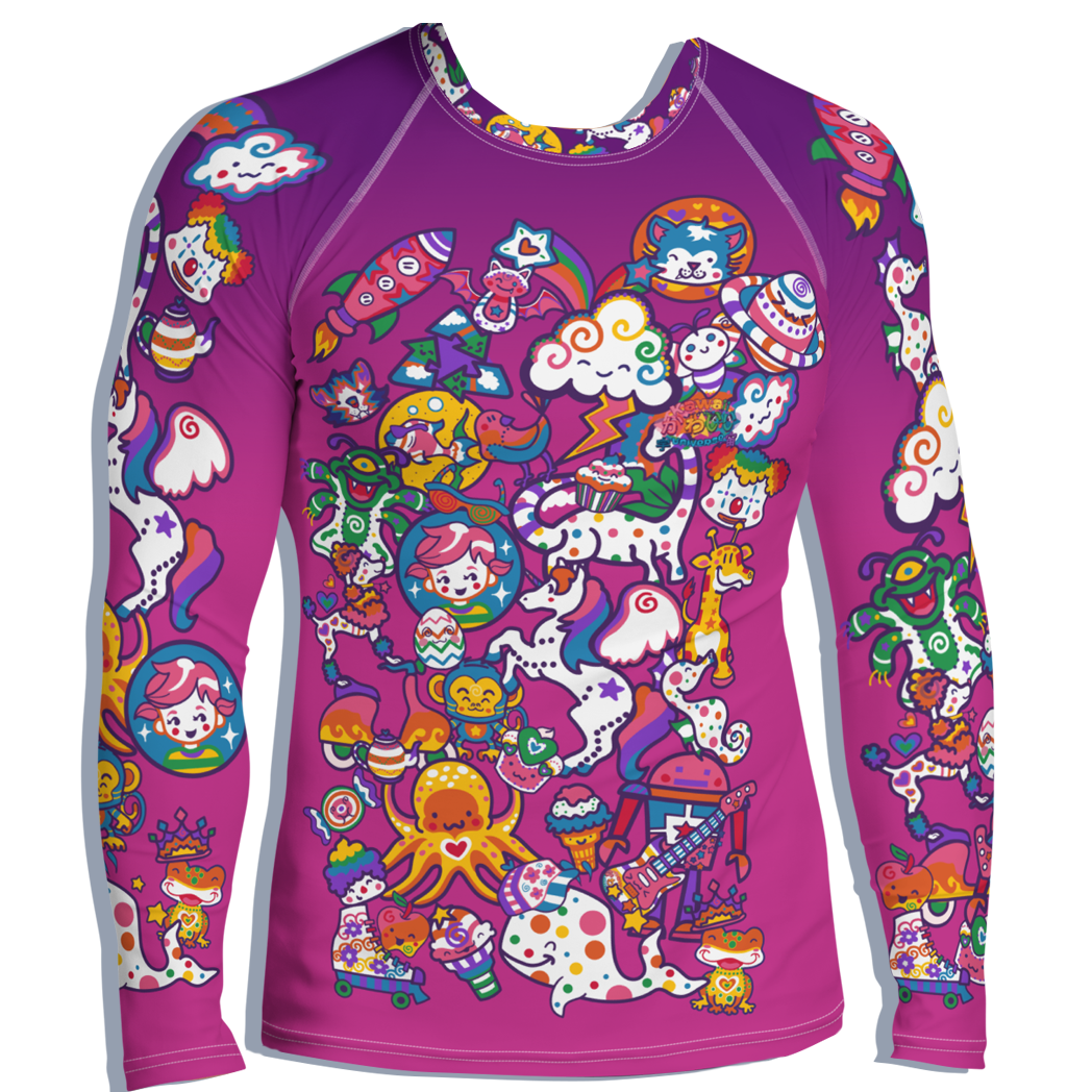 Kawaii Universe - Cute Playfulverse Mens Rash Guard