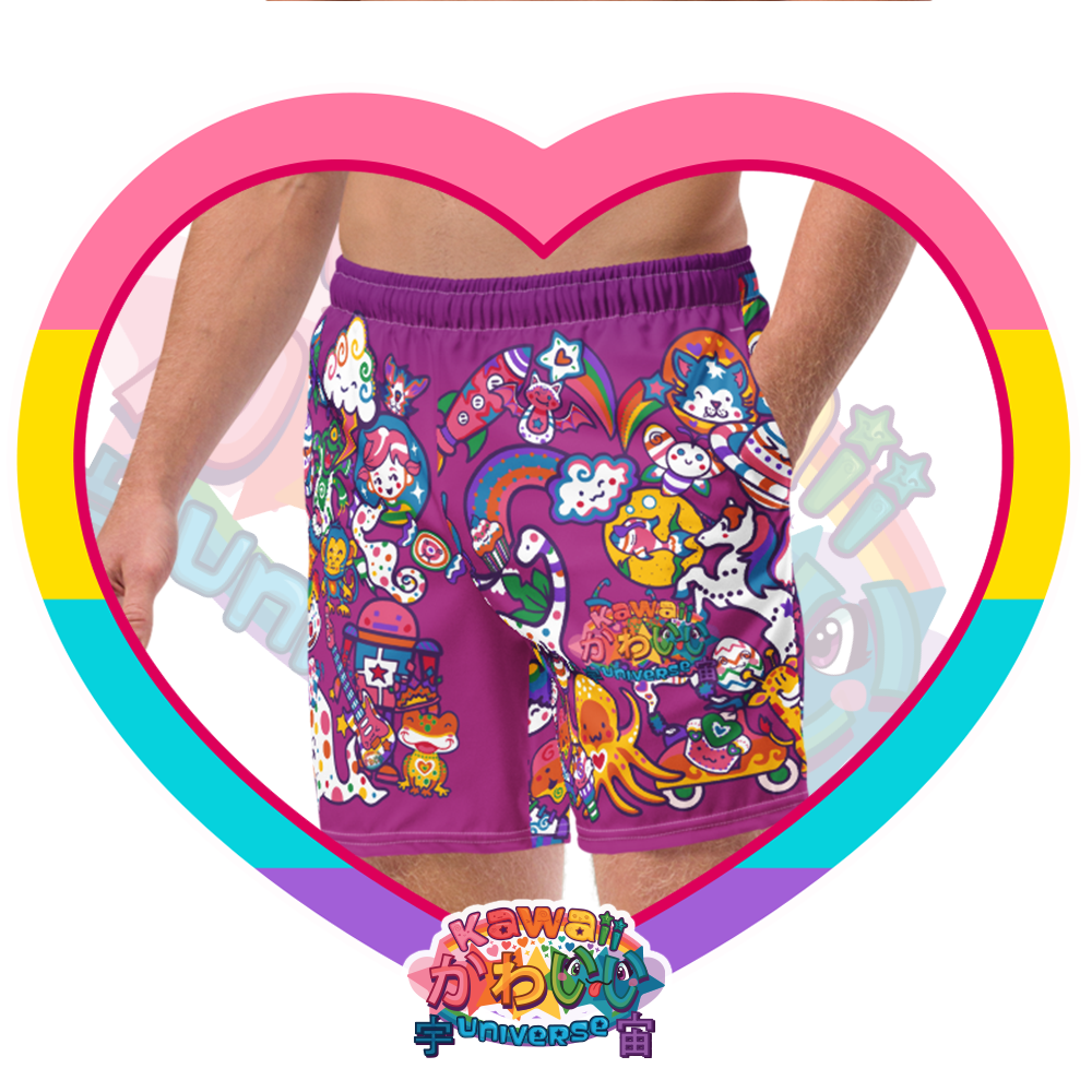 Kawaii Universe - Cute Playfulverse Mens Swim Shorts