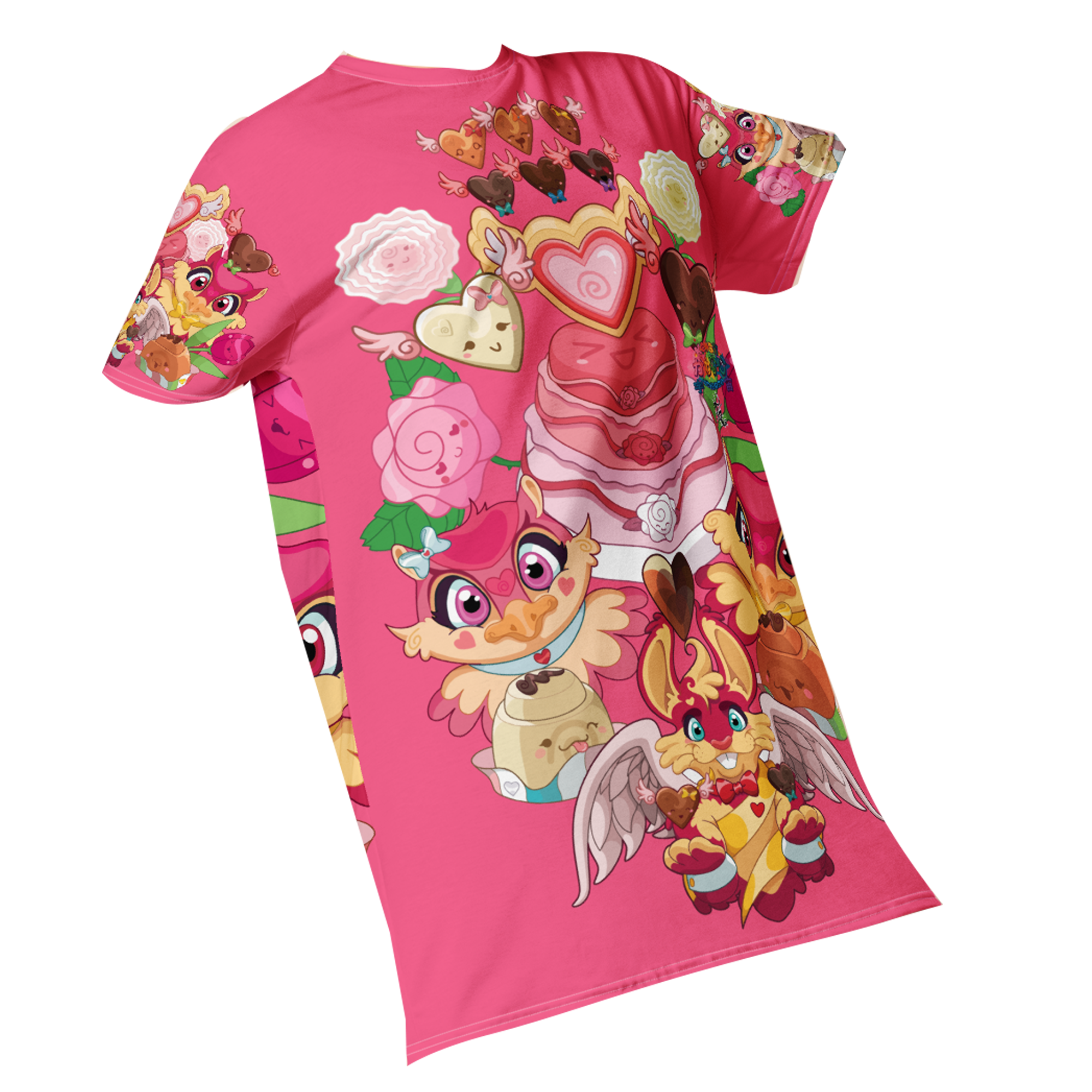 Kawaii Universe - Cute Supa Sweet Love Designer Comfy T-Dress