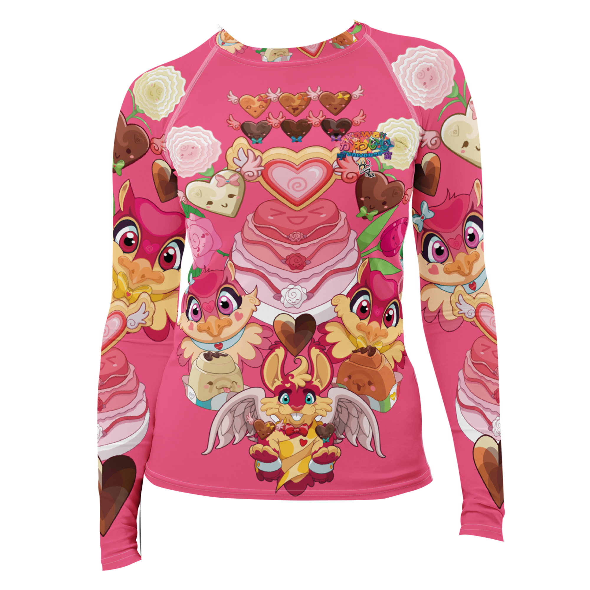 Kawaii Universe - Cute Supa Sweet Love Ladies Rash Guard