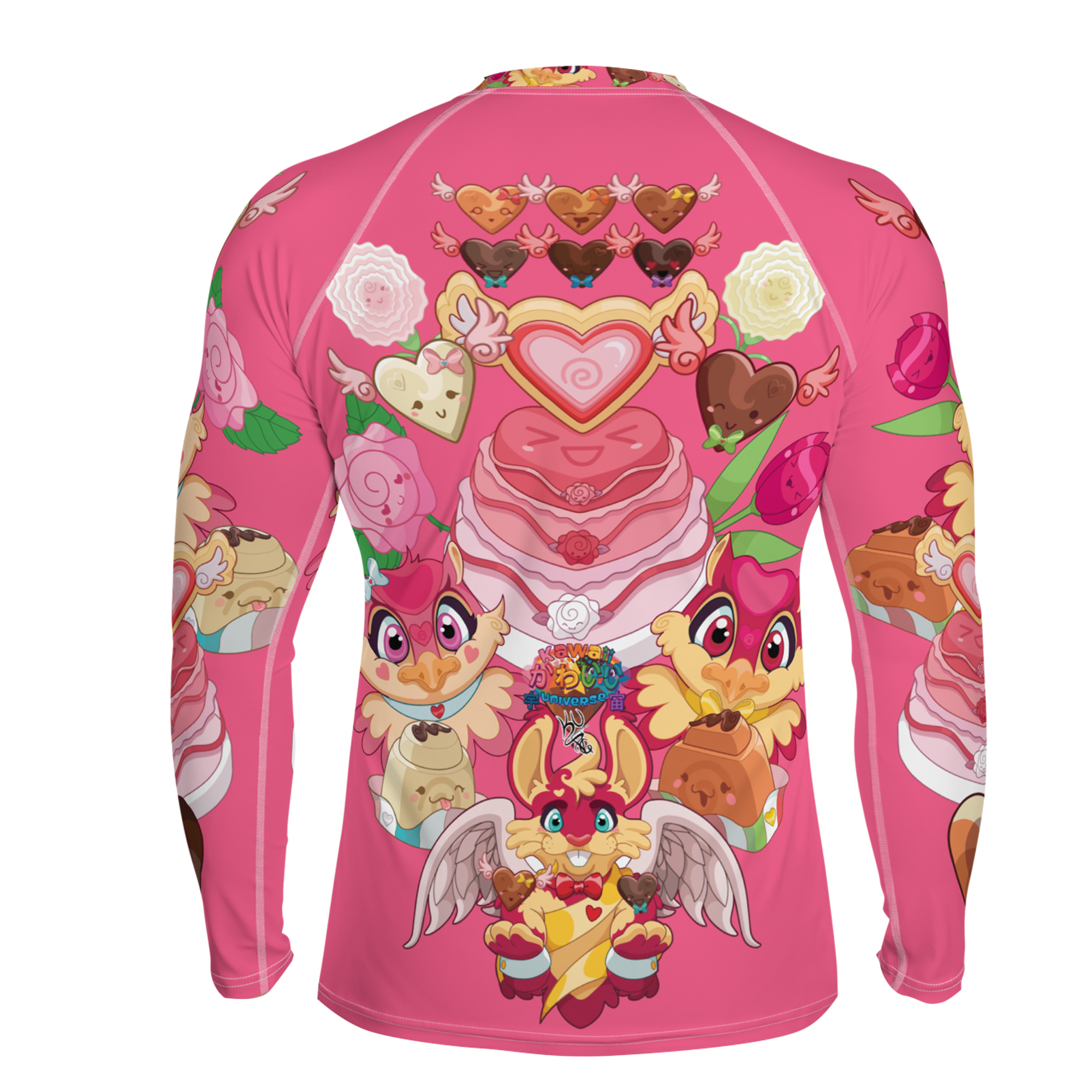 Kawaii Universe - Cute Supa Sweet Love Mens Rash Guard