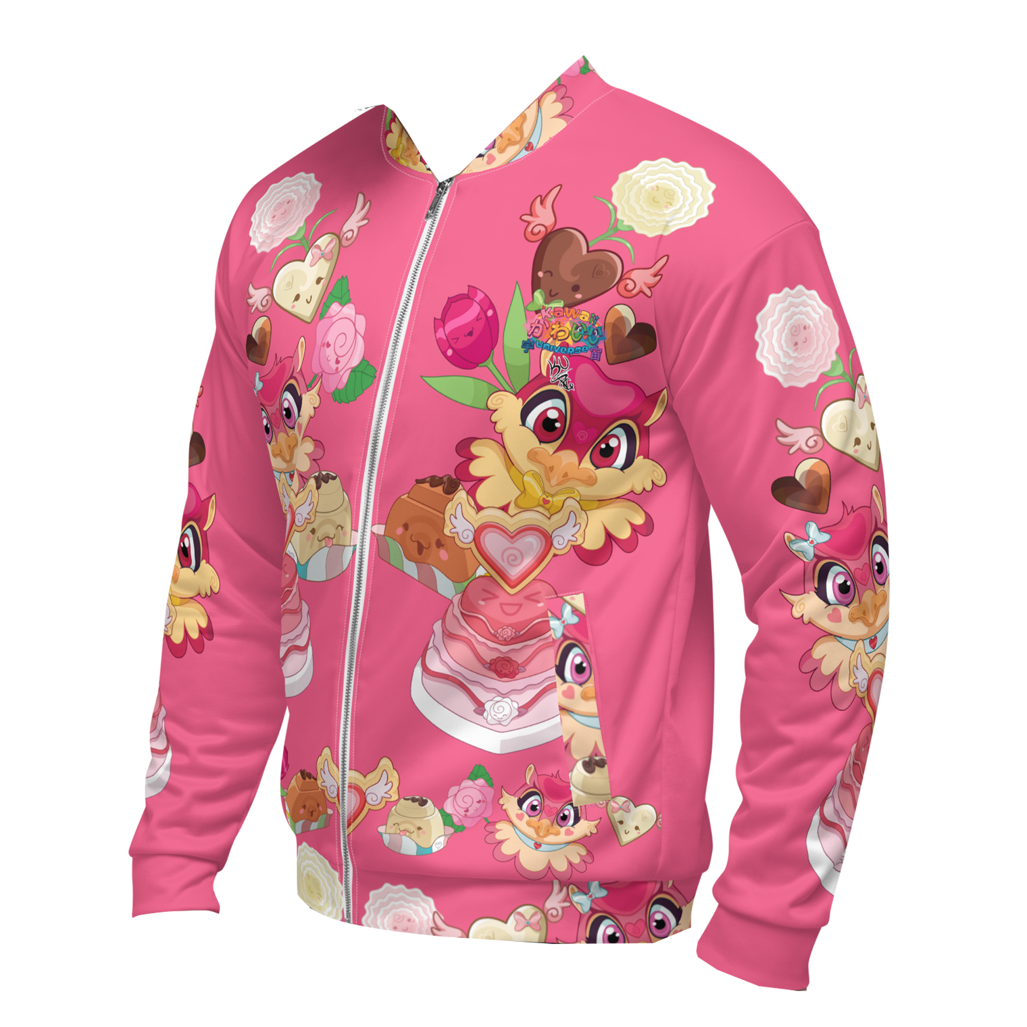 Kawaii Universe - Cute Supa Sweet Love Designer Unisex Zipup Bomber Jacket