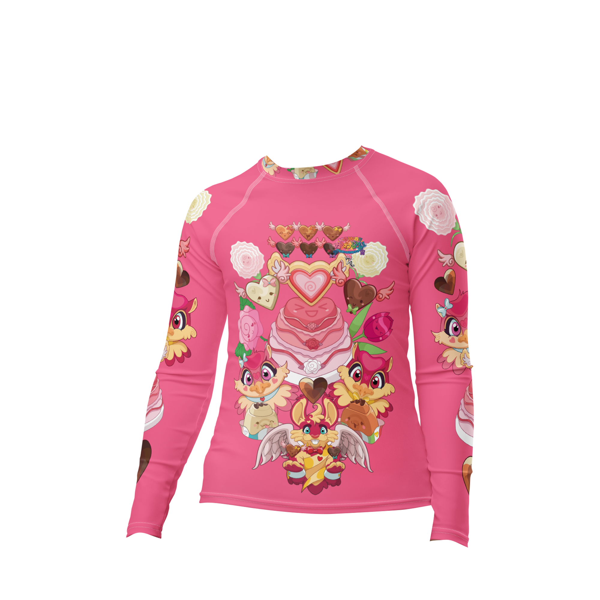 Kawaii Universe - Cute Supa Sweet Love Toddler to Tween Unisex Rash Guard