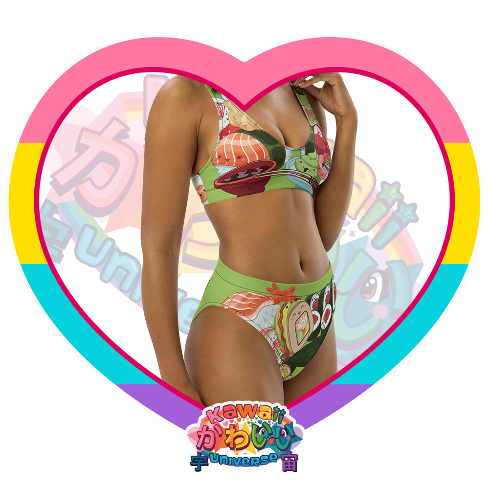 Kawaii Universe - Cute Sushi and Nigiri Ladies Sport Bikini Set