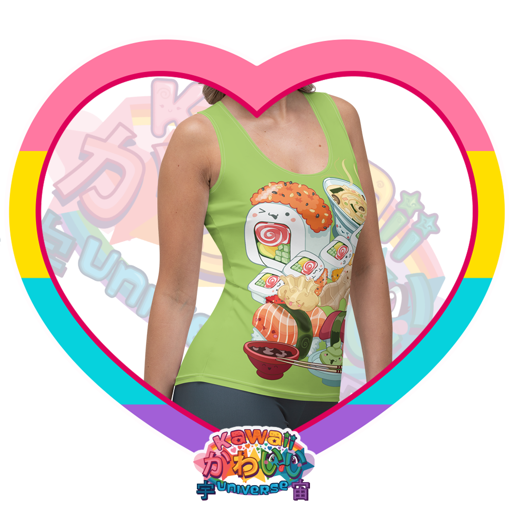 Kawaii Universe - Cute Sushi and Nigiri Ladies Tank Top