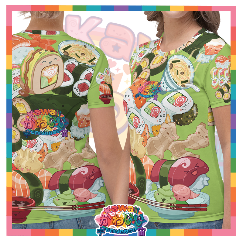 Kawaii Universe - Cute Sushi and Nigiri Ladies Tee