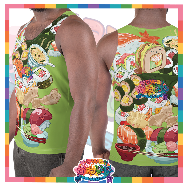 Kawaii Universe - Cute Sushi and Nigiri Mens or Unisex Tank Top