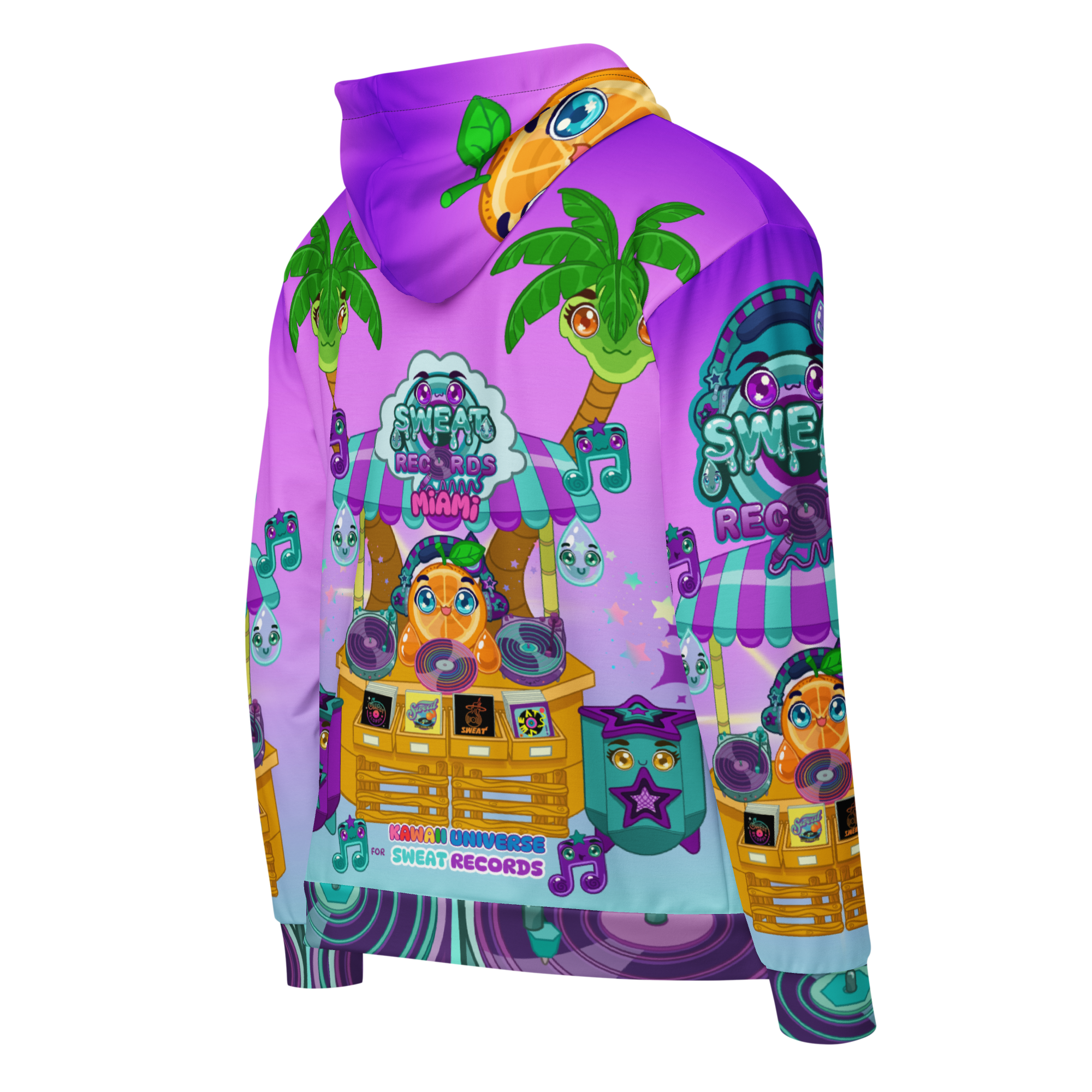 Kawaii Universe - Cute Sweat Records Miami Unisex Classic or Zip up Hoodie