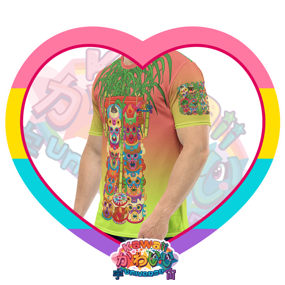 Kawaii Universe - Cute Miami Tiki Totems Mens Tee