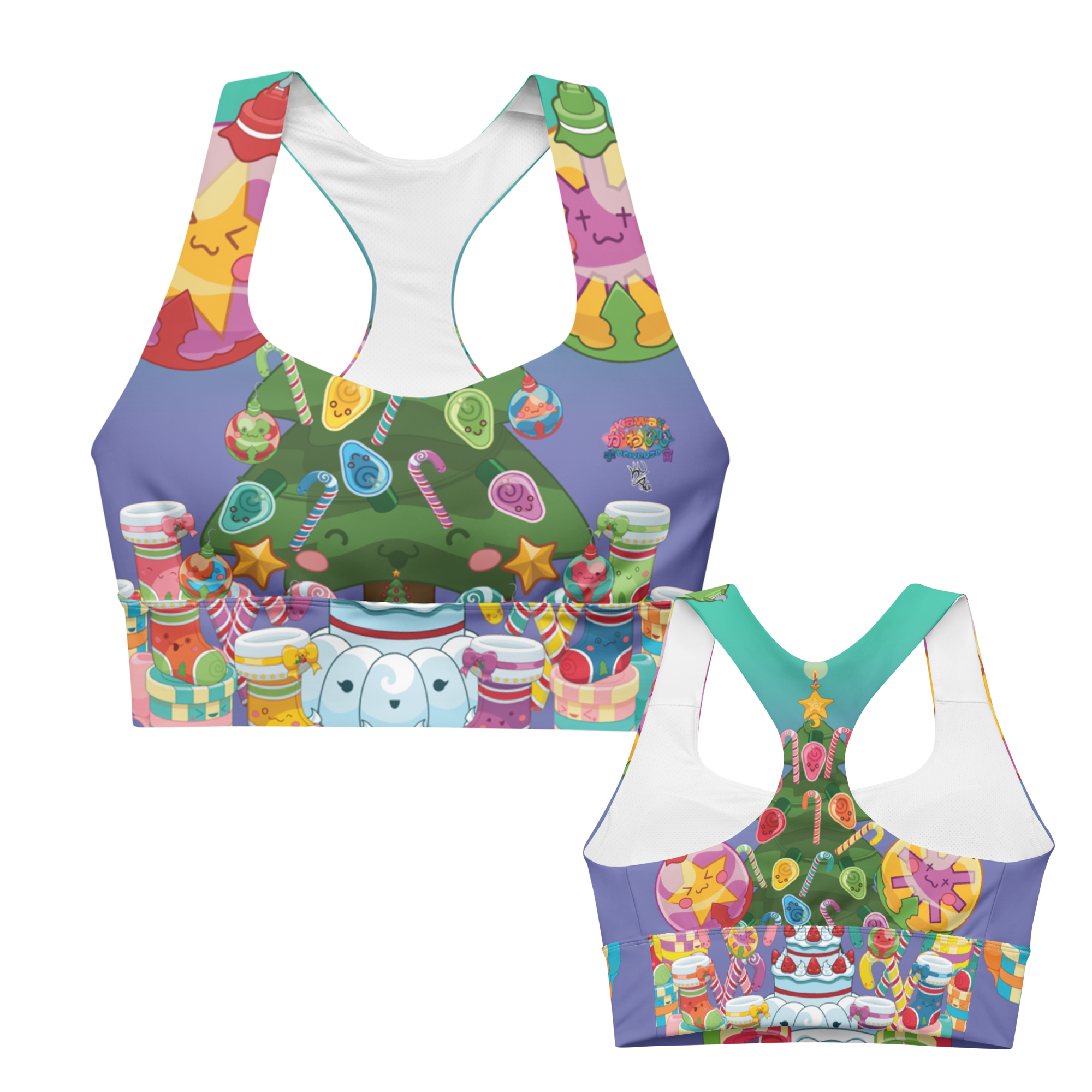 Kawaii Universe - Cute Holiday Xmas Sports Bra