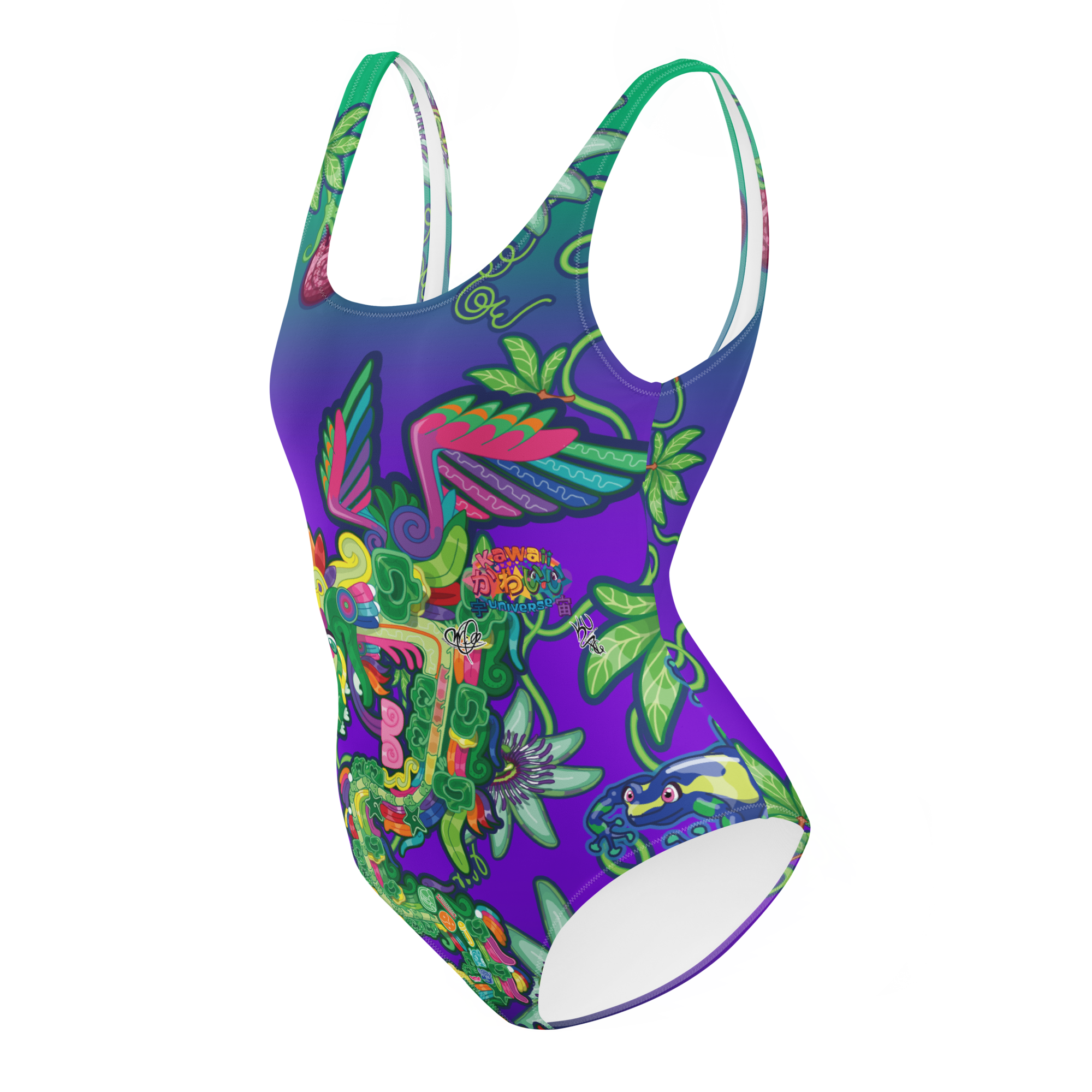 Kawaii Universe - Cute Year of the Dragon Quetzal Collab DrWillTatu Swimsuit One-Piece