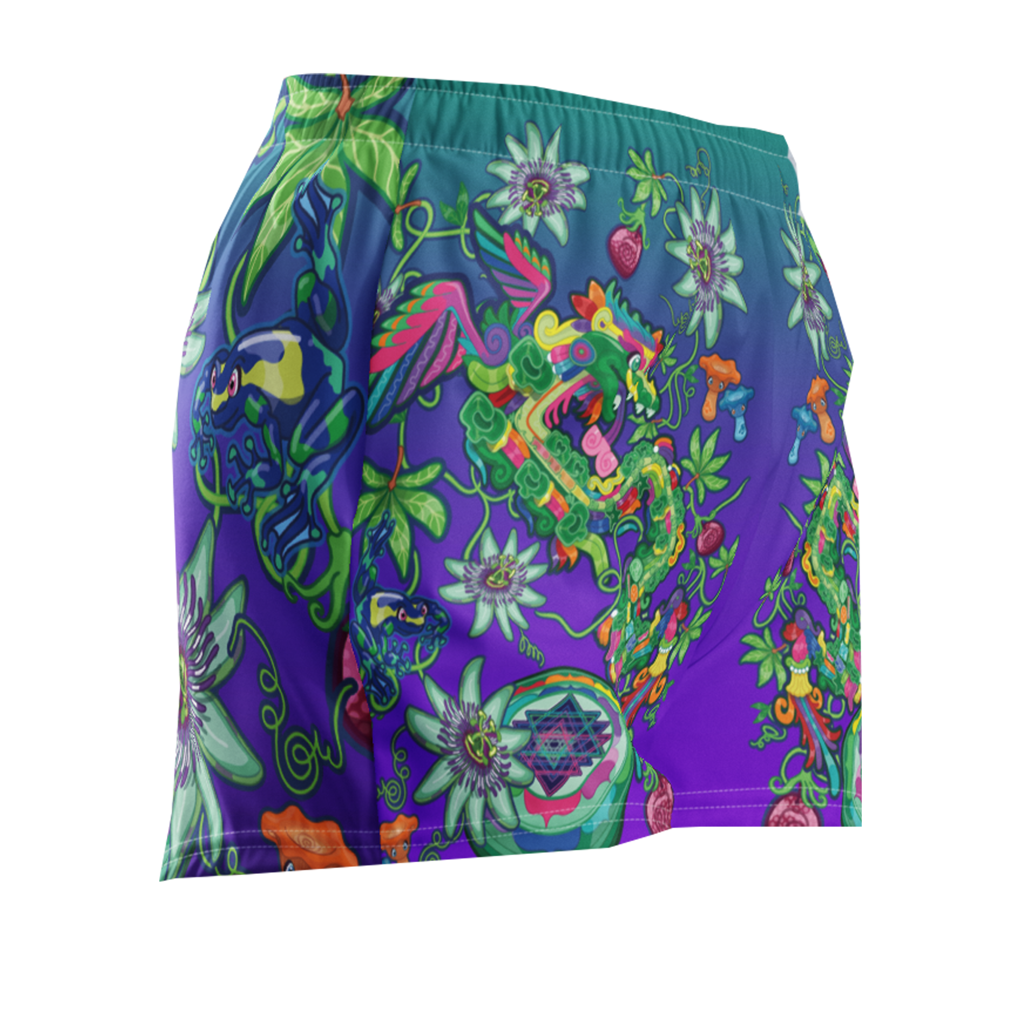 Kawaii Universe - Cute Year of the Dragon Quetzal Collab DrWillTatu Sport Shorts