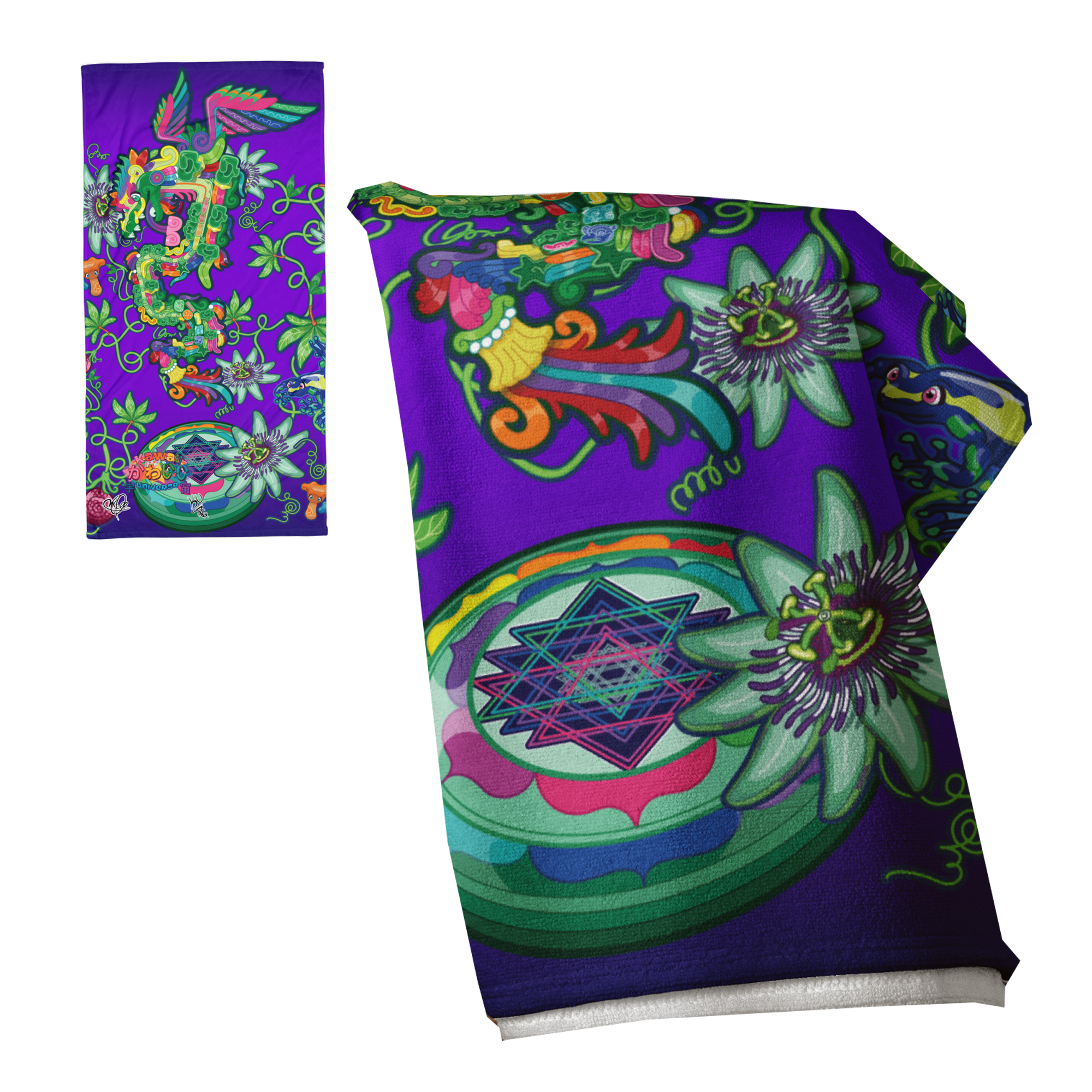 Kawaii Universe - Cute Year of the Dragon Quetzal Designer Towel, Blanket or Carpet