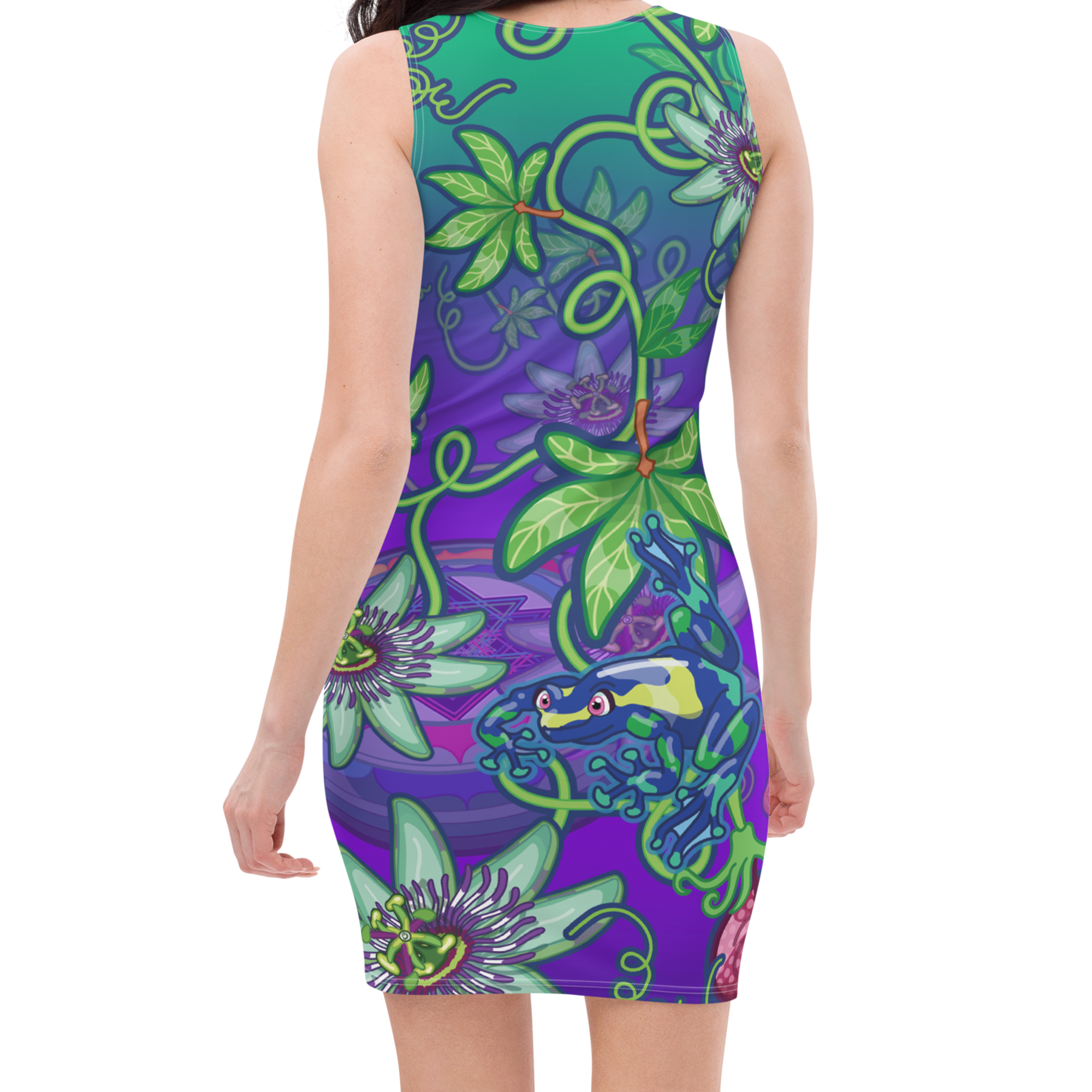 Kawaii Universe - Cute Year of The Dragon Quetzal Collab DrWillTatu Designer Sport Cling Dress