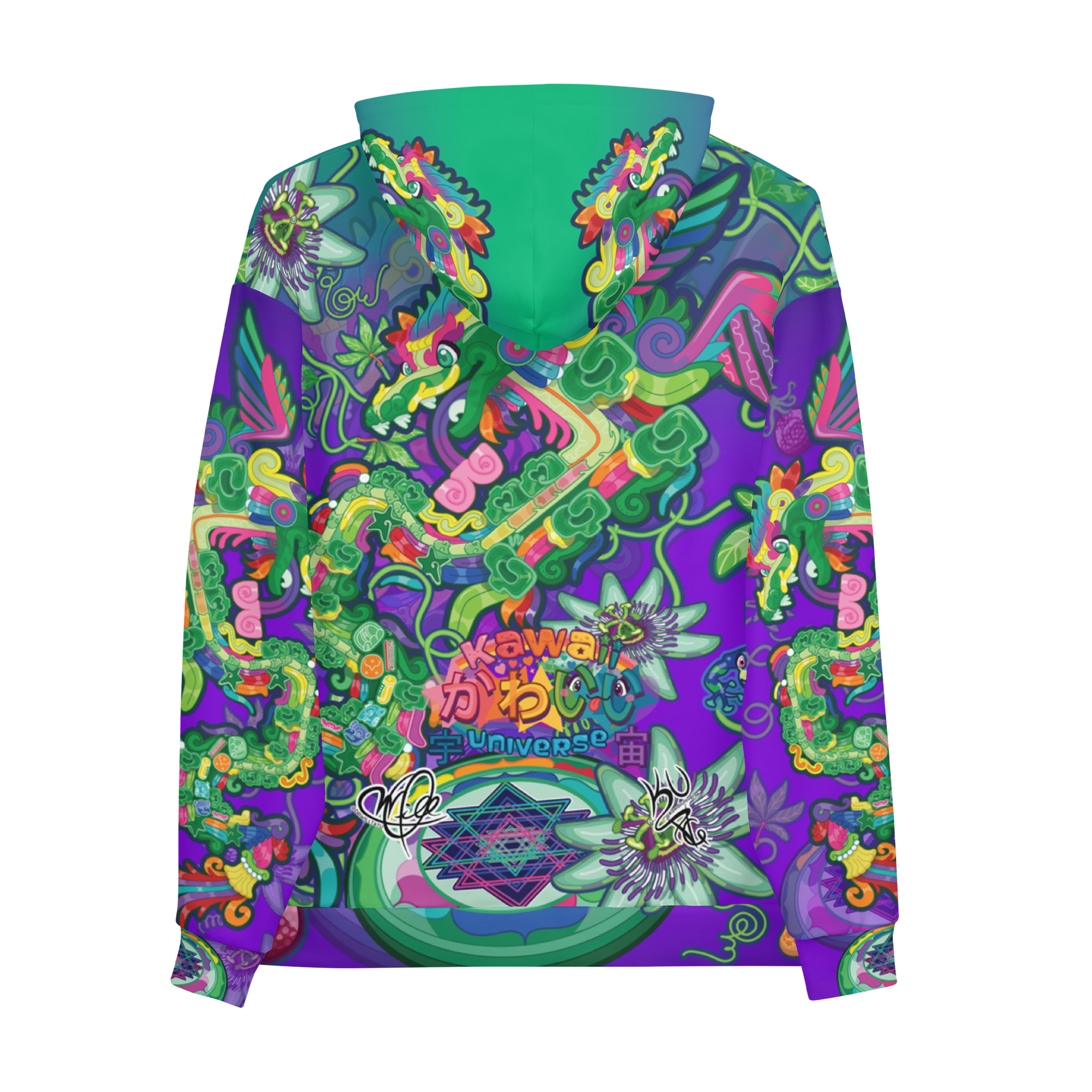 Kawaii Universe - Cute Year of the Dragon Quetzal Collab DrWillTatu Unisex Classic Or Zipup Hoodie