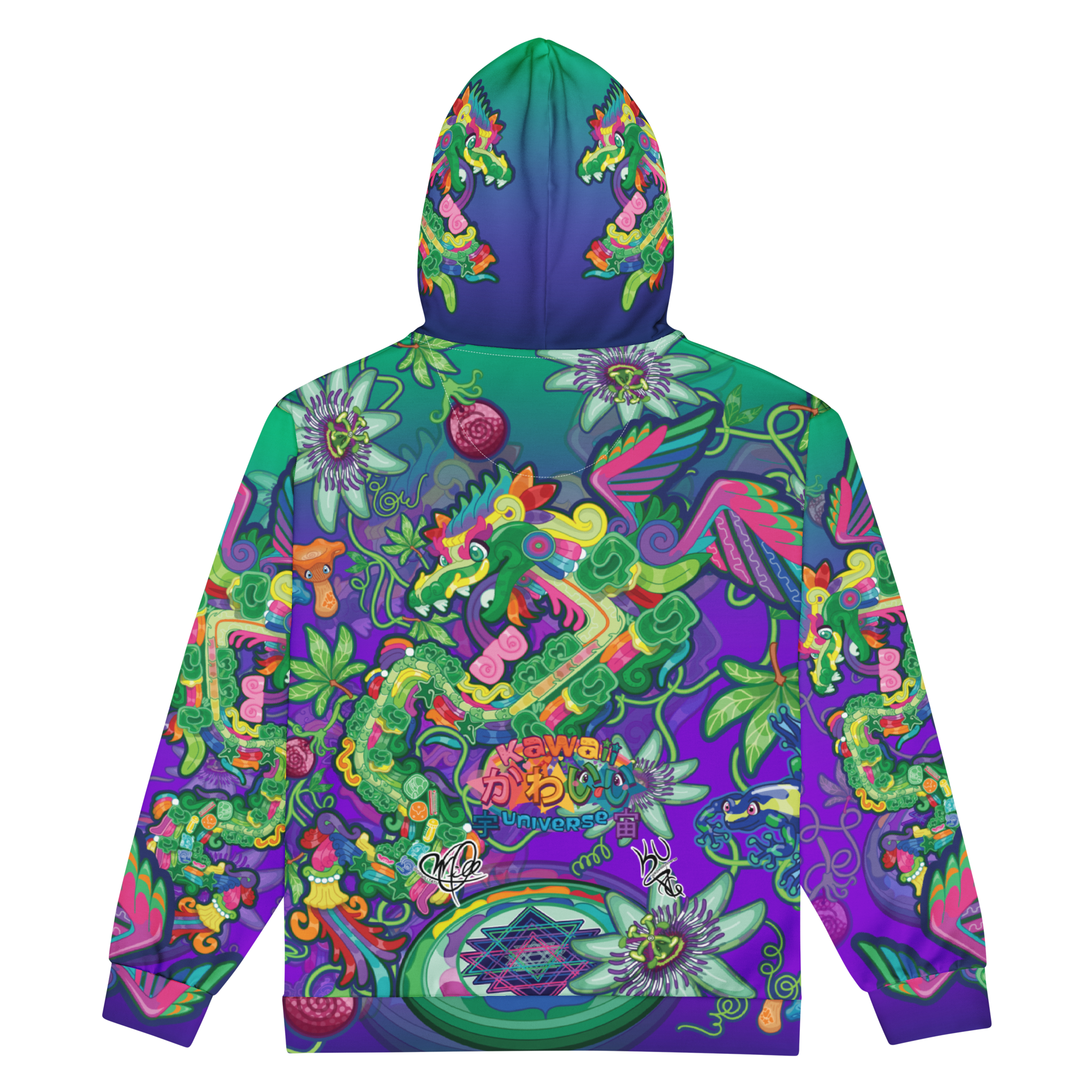 Kawaii Universe - Cute Year of the Dragon Quetzal Collab DrWillTatu Unisex Classic Or Zipup Hoodie