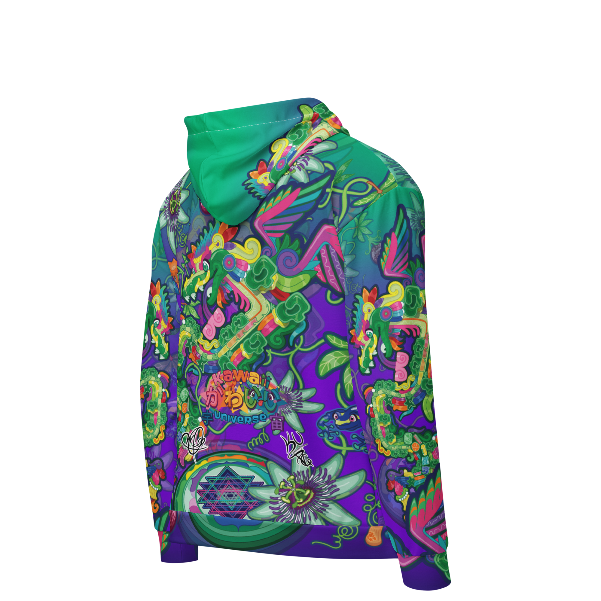 Kawaii Universe - Cute Year of the Dragon Quetzal Collab DrWillTatu Unisex Classic Or Zipup Hoodie