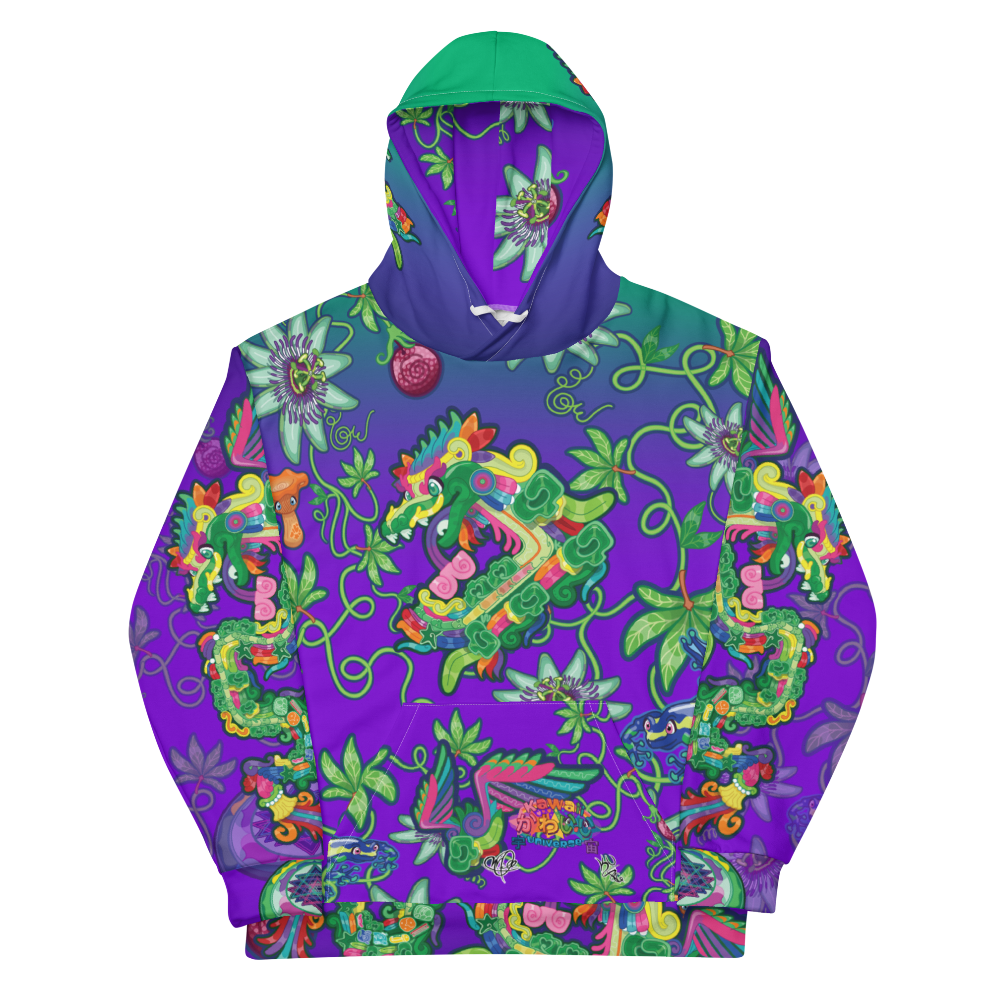 Kawaii Universe - Cute Year of the Dragon Quetzal Collab DrWillTatu Unisex Classic Or Zipup Hoodie