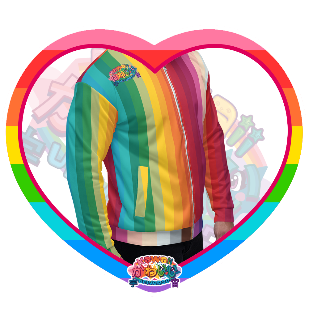 Kawaii Universe - Cute Alphabetic Spectrum Designer Unisex Zip Jacket