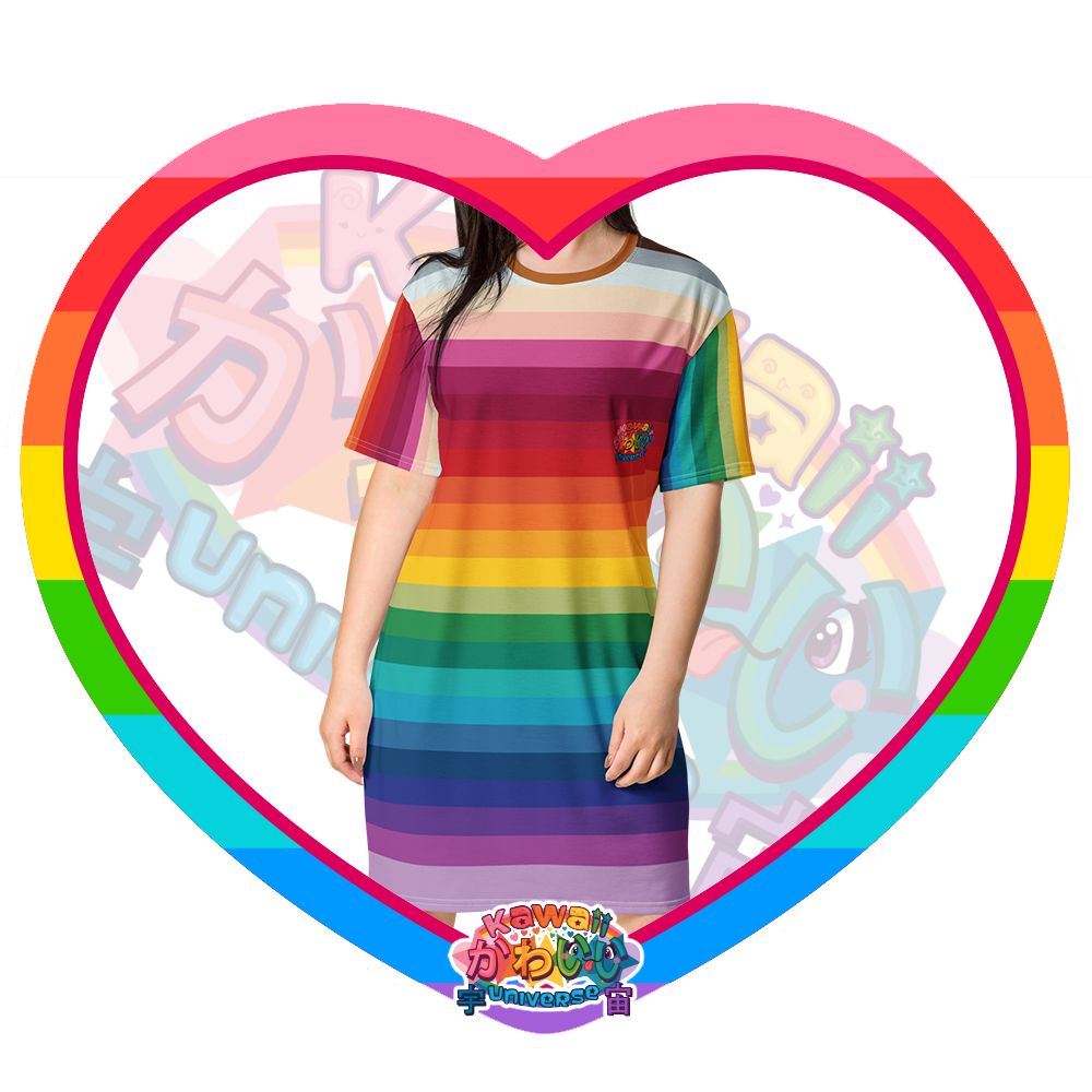 Kawaii Universe - Cute Alphabetic Spectrum Designer Comfy T-Dress