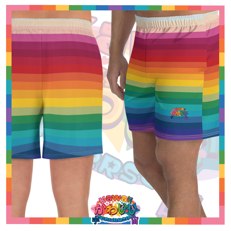 Kawaii Universe - Cute Alphabetic Spectrum Mens Sport Shorts