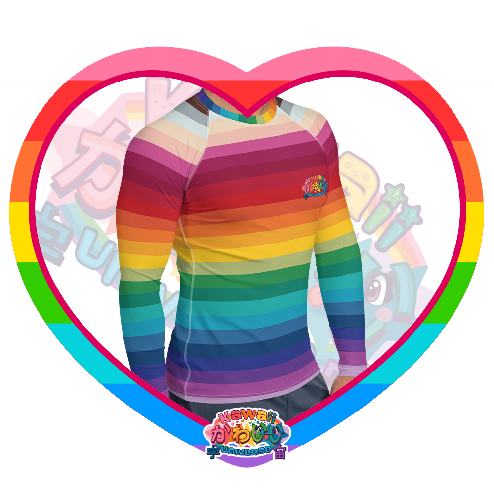 Kawaii Universe - Cute Alphabetic Spectrum Mens Sun N' Swim Shirt