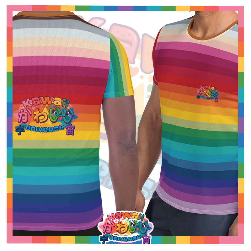 Kawaii Universe - Cute Alphabetic Spectrum Mens Workout Tee