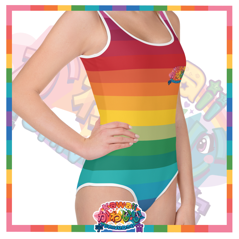 Kawaii Universe - Cute Alphabetic Spectrum Toddler to Tween Swimsuit