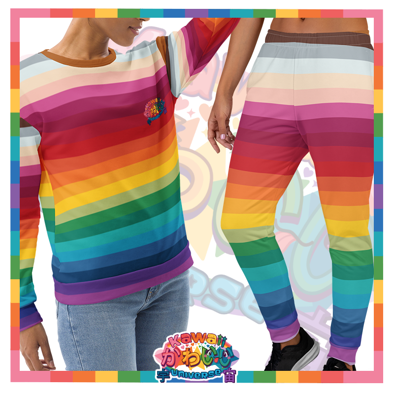 Kawaii Universe - Cute Alphabetic Spectrum Ladies Sweats Set