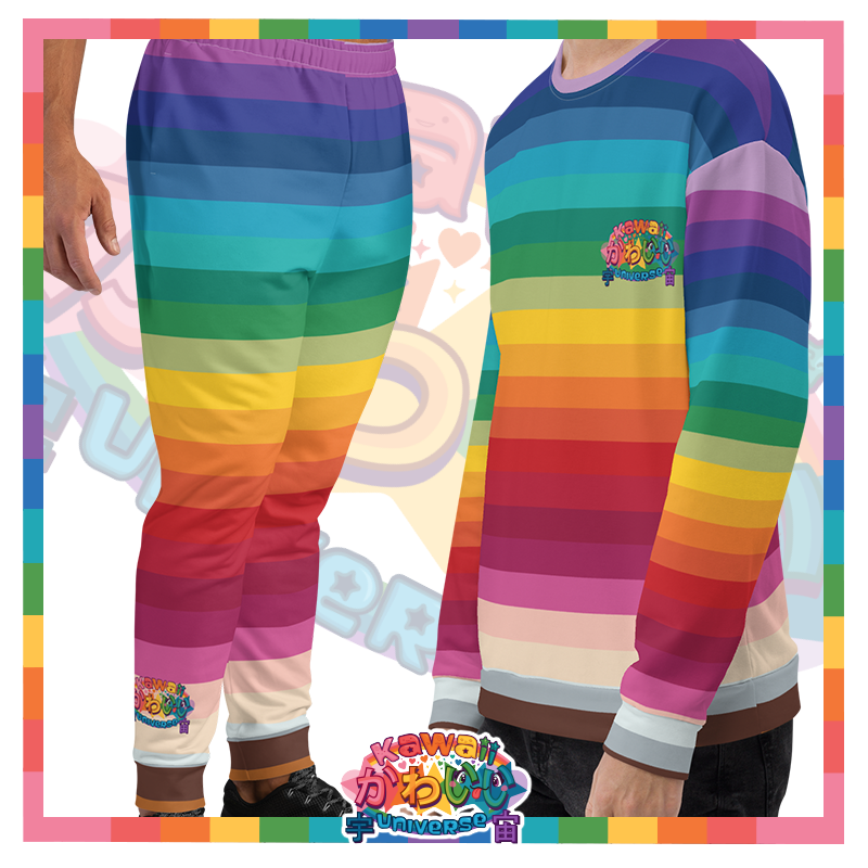 Kawaii Universe - Cute Alphabetic Spectrum Mens Sweats Set