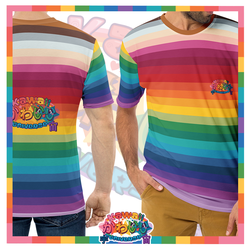 Kawaii Universe - Cute Alphabetic Spectrum Mens Tee