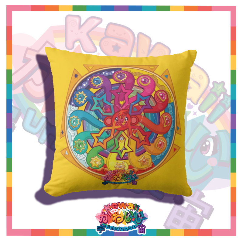 Kawaii Universe - Cute Cosmic Eye Gems Amulet Clock Double Sided Zippered Pillow