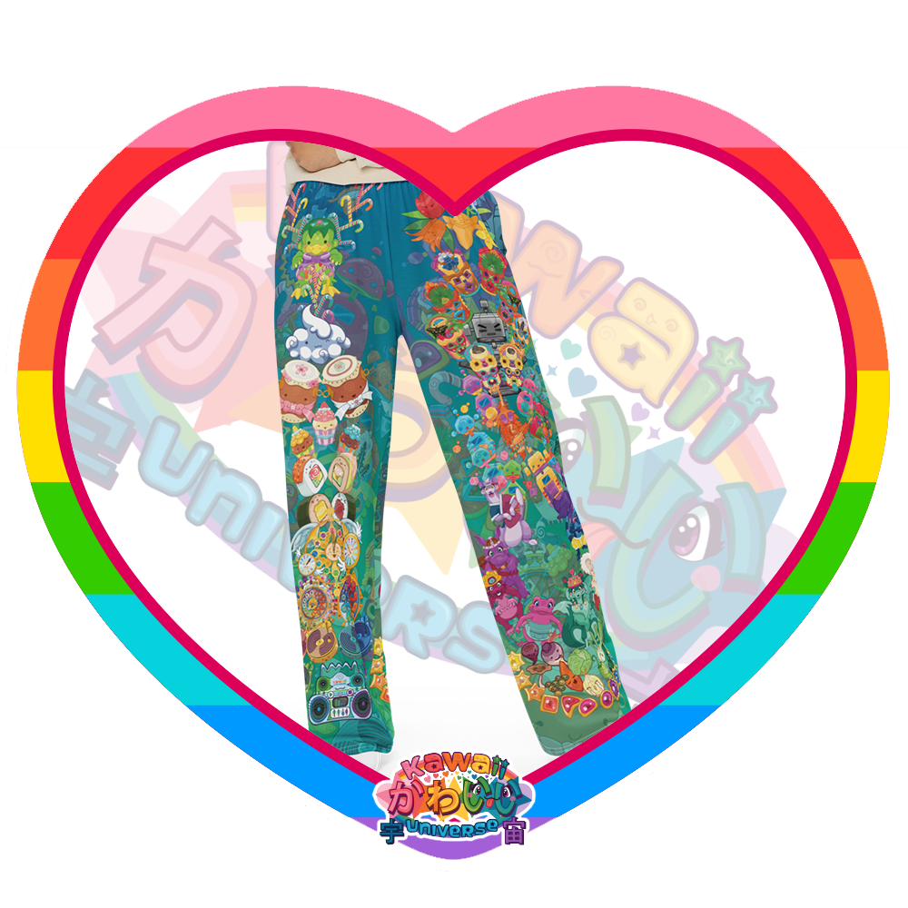 Kawaii Universe - Cute Cheery KUtemas Designer Unisex Flow Pants