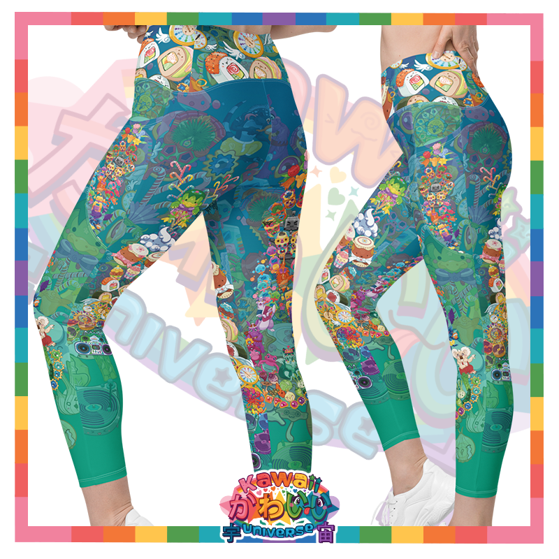 Kawaii Universe - Cute Cheery KUtemas Ladies Leggings