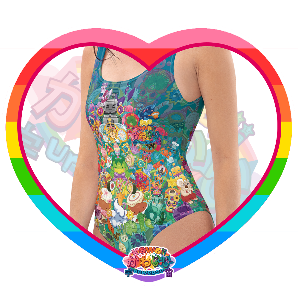 Kawaii Universe - Cute Cheery KUtemas Ladies Swimsuit Bodice