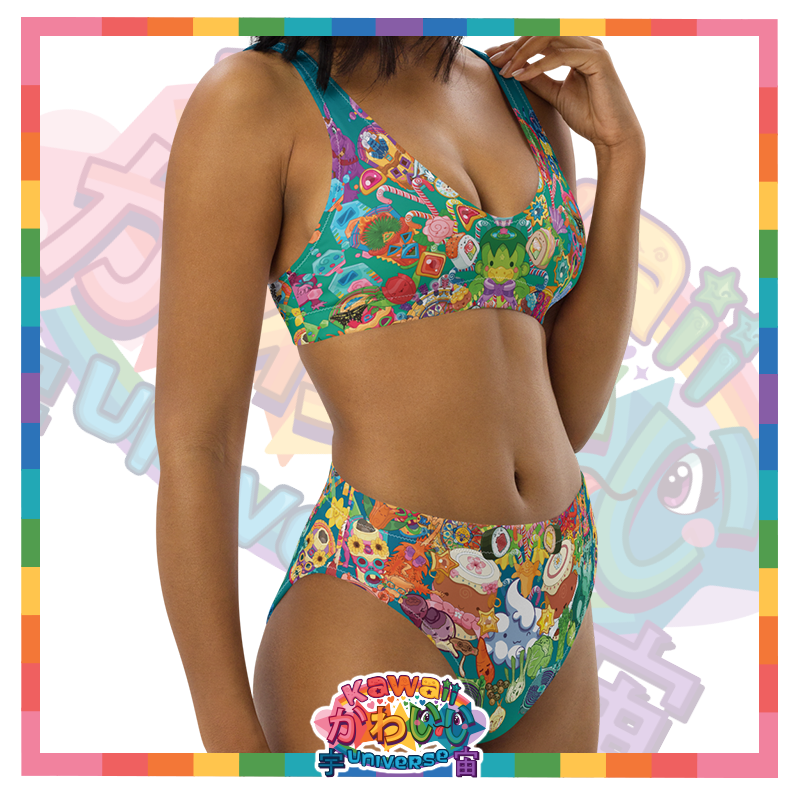 Kawaii Universe - Cute Cheery KUtemas Ladies Sport Bikini Set