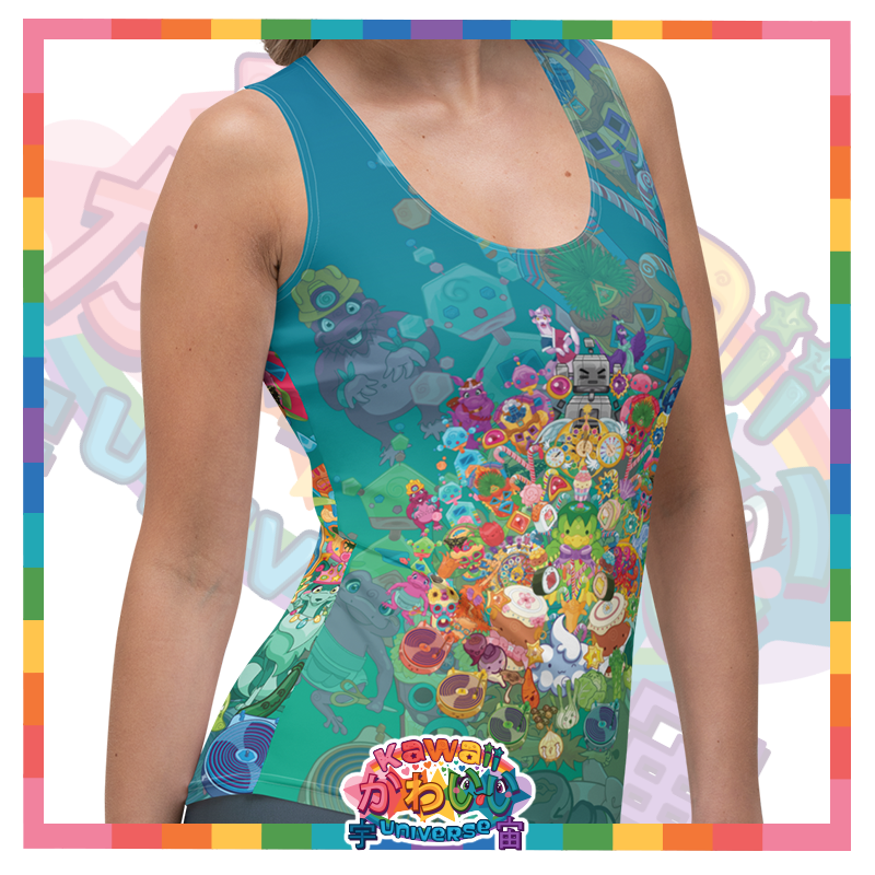 Kawaii Universe - Cute Cheery KUtemas Ladies Tank Top