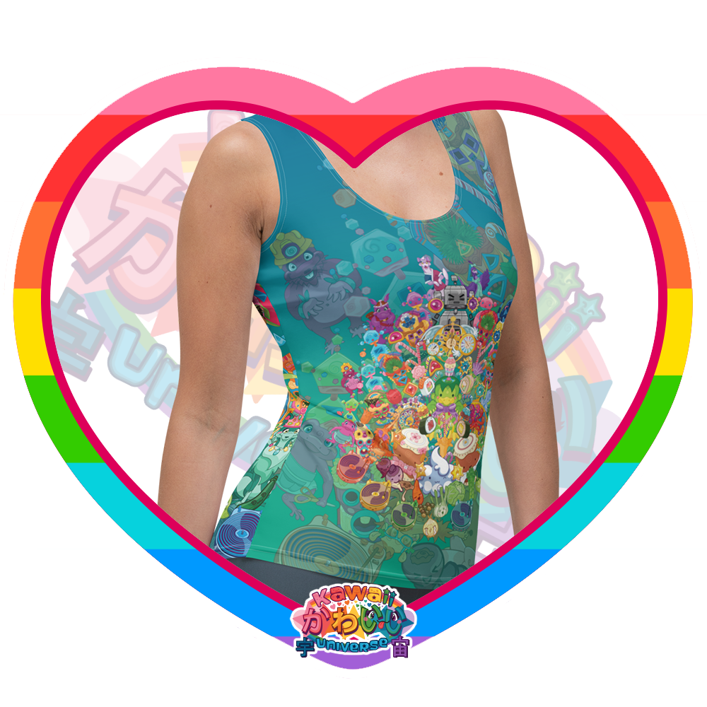 Kawaii Universe - Cute Cheery KUtemas Ladies Tank Top