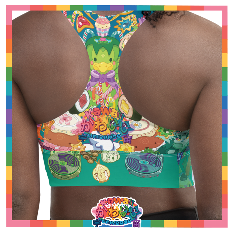 Kawaii Universe - Cute Cheery KUtemas Sports Bra