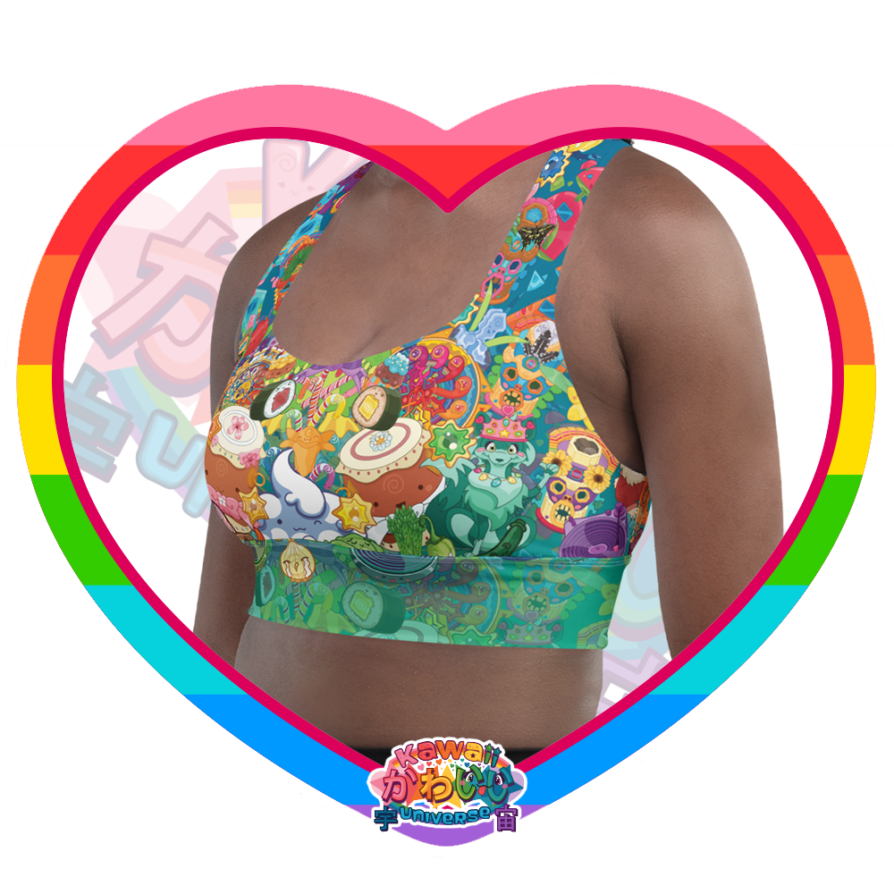 Kawaii Universe - Cute Cheery KUtemas Sports Bra