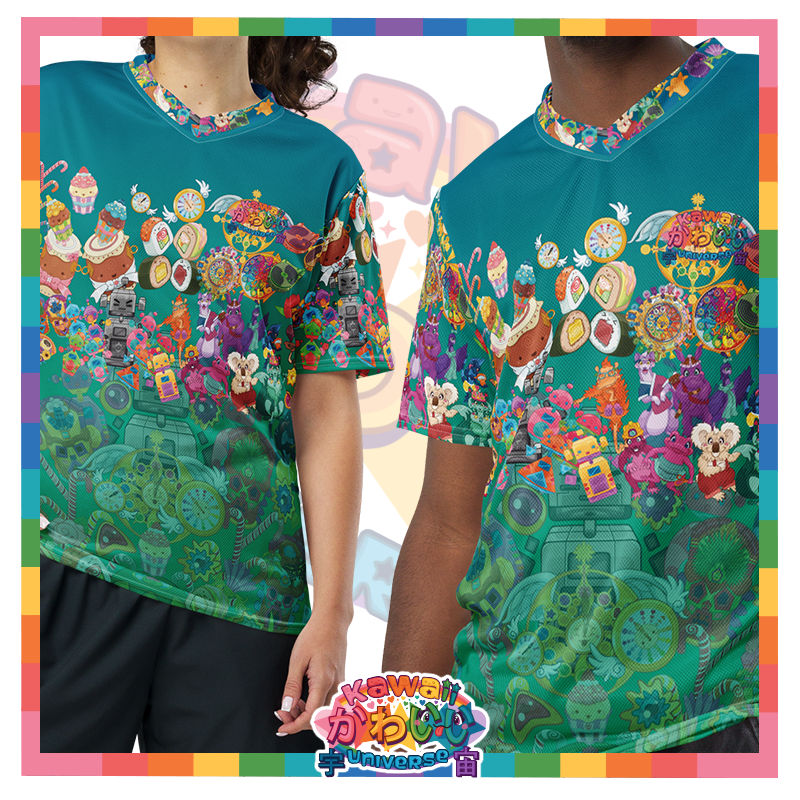 Kawaii Universe - Cute Cheery KUtemas Designer Unisex Eco Sports Tee