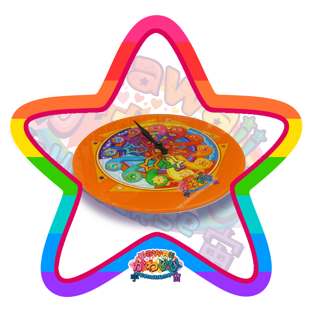 Kawaii Universe - Cute Cosmic Amulet Medallion Clock