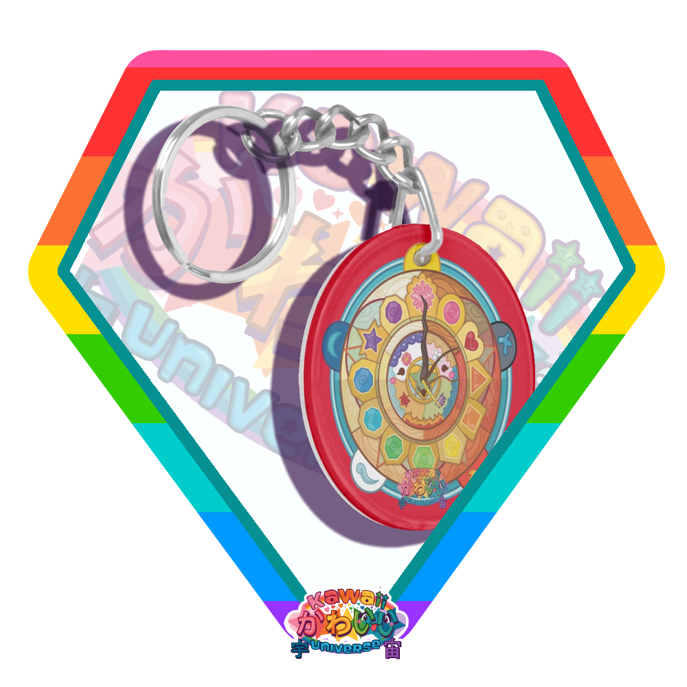 Kawaii Universe Cute Cosmic Mother Nature Clock Designer Keyring with Charm