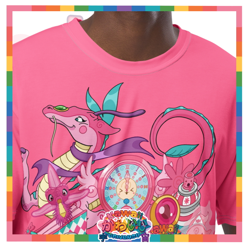 Kawaii Universe - Cute Hyper Nikomi Pink Collection Mens Tee