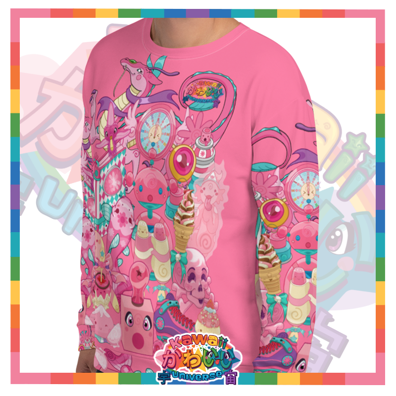 Kawaii Universe - Cute Hyper Nikomi Pink Collection Unisex Longsleeve