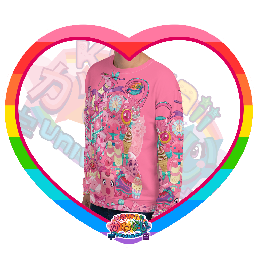 Kawaii Universe - Cute Hyper Nikomi Pink Collection Unisex Longsleeve