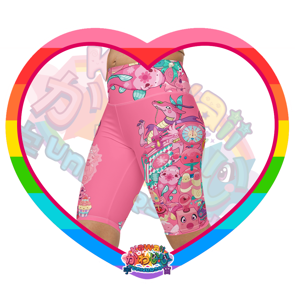 Kawaii Universe - Cute Hyper Nikomi Pink Collection Ladies Bike Shorts