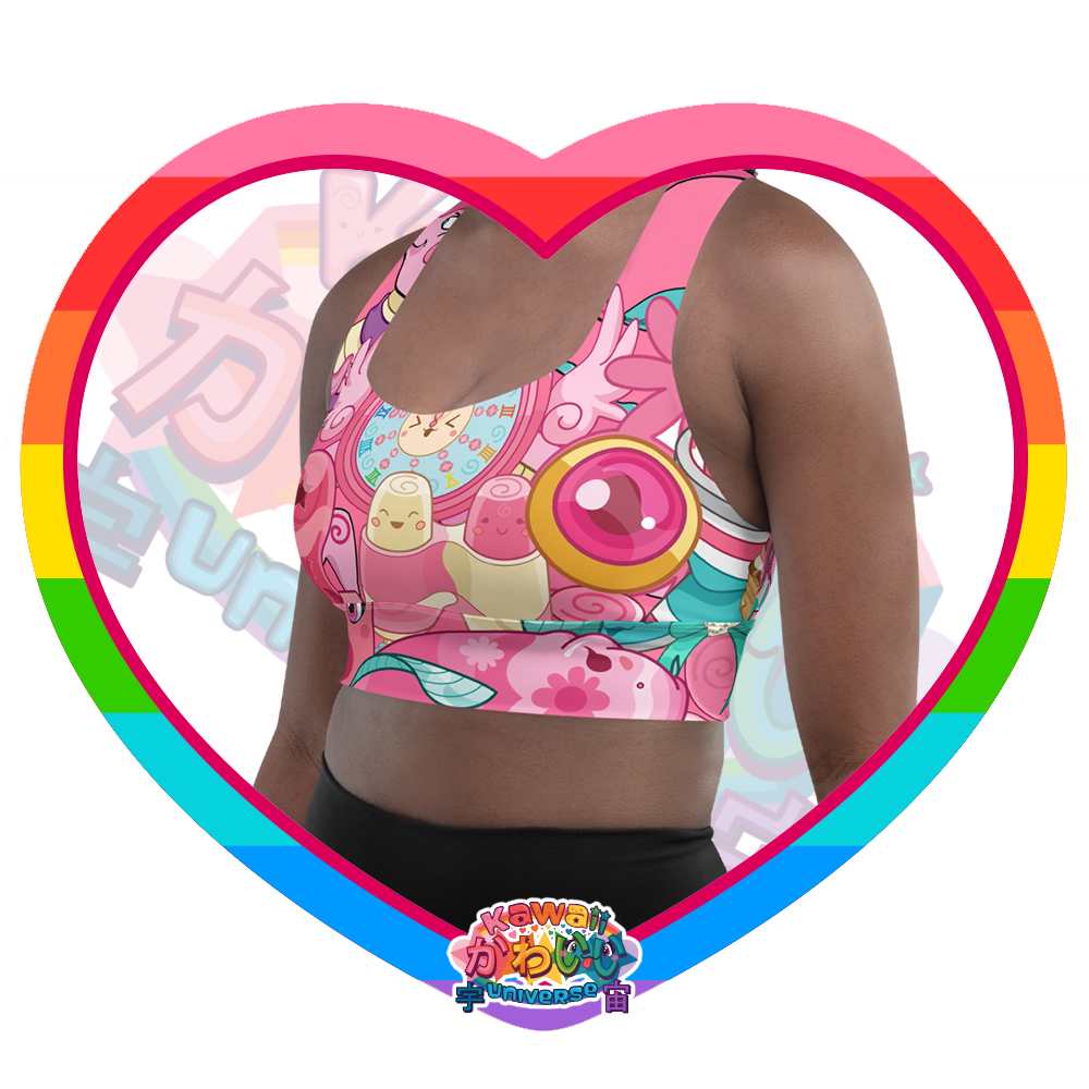 Kawaii Universe - Cute Hyper Nikomi Pink Collection Sports Bra