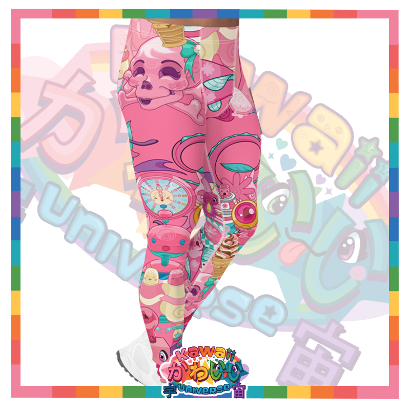 Kawaii Universe - Cute Hyper Nikomi Pink Collection Mens Leggings