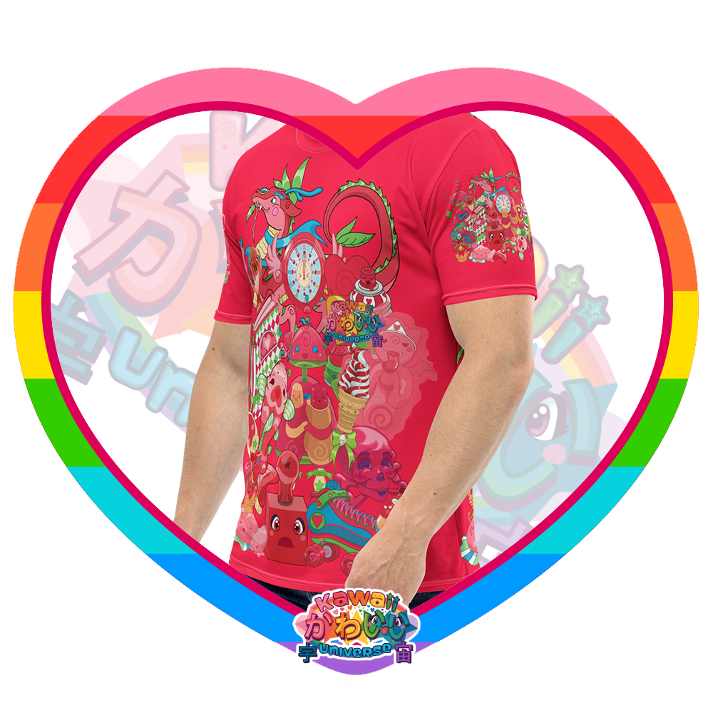 Kawaii Universe - Cute Hyper Nikomi Red Collection Mens Tee